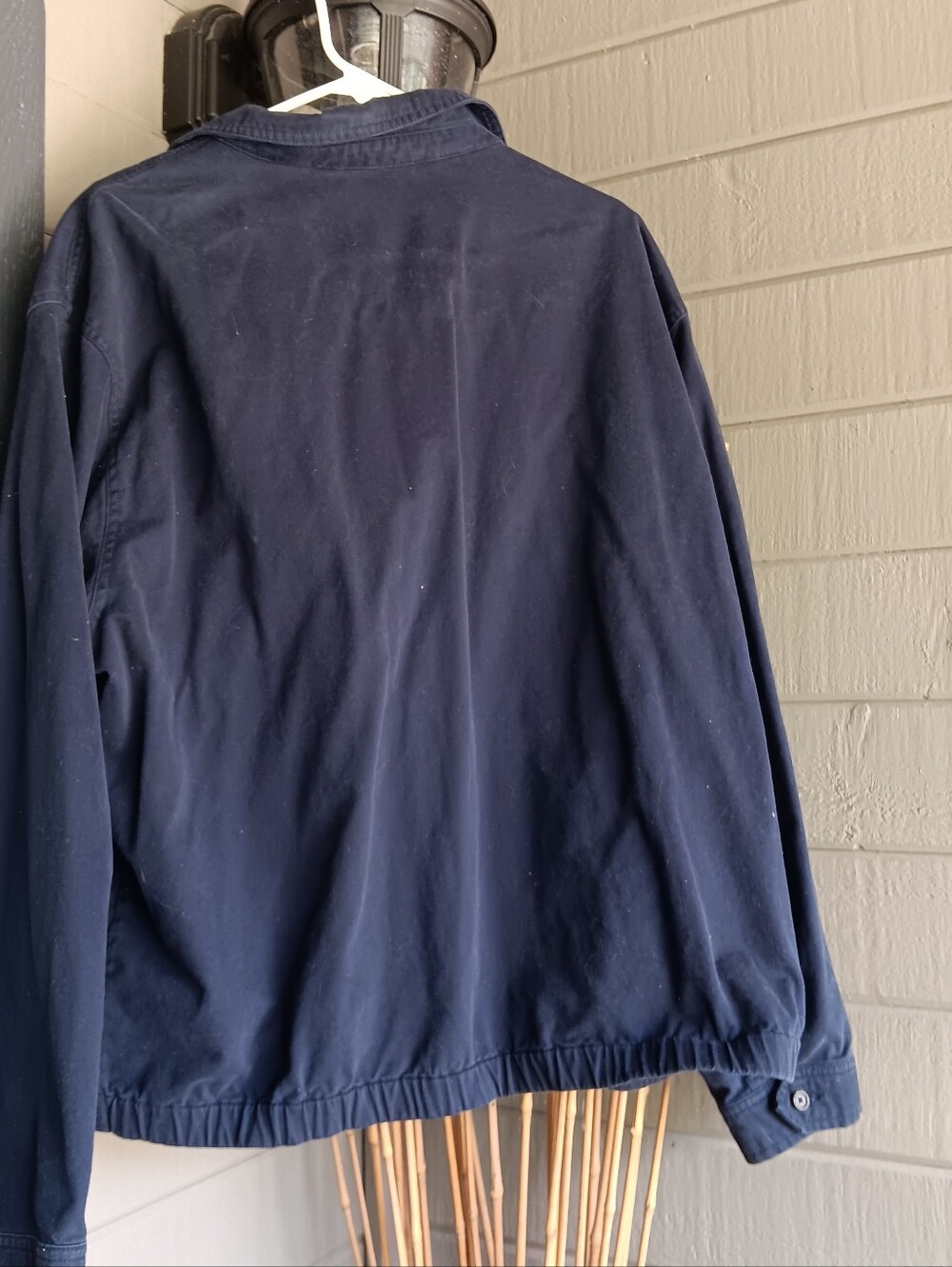 Vintage Polo By Ralph Lauren Navy Blue 100% Cotton Jacket Size XXL - Picture 7 of 9
